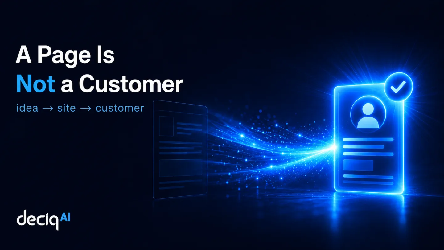 A Website Builder Gives You a Page. A Founder Needs a Customer.